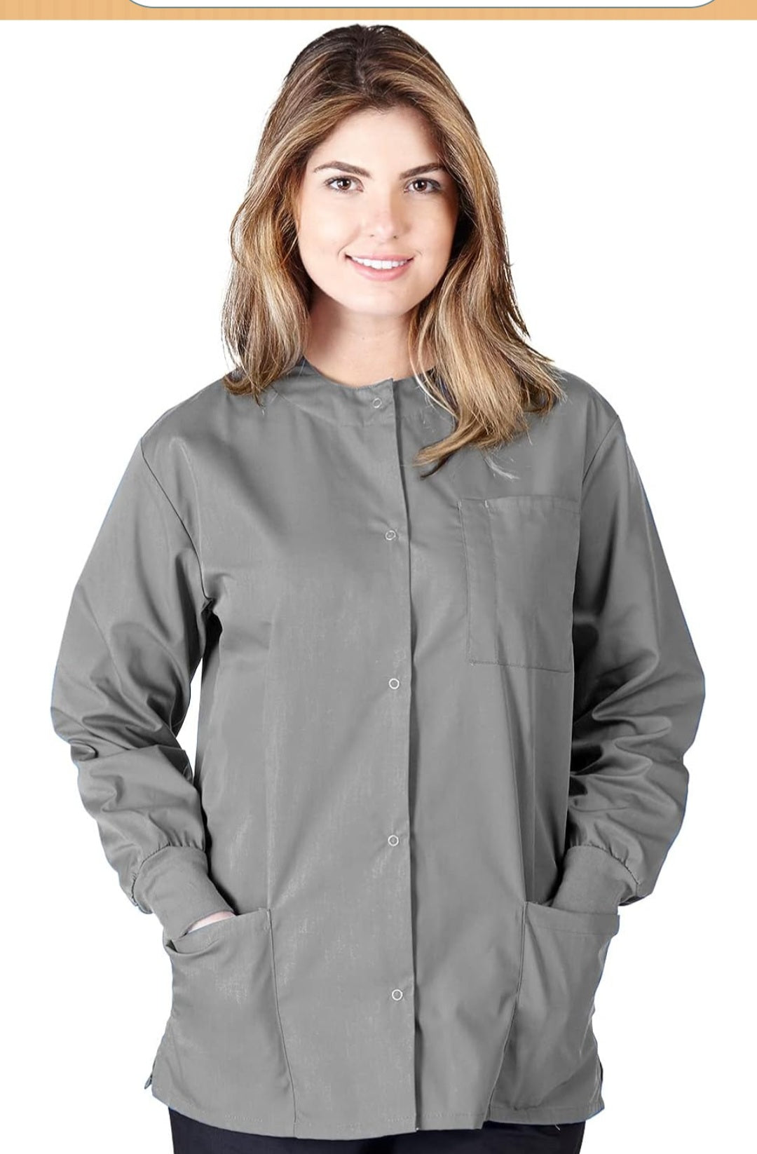 Lightweight Scrub Jacket-Rectangle Logo- Front only