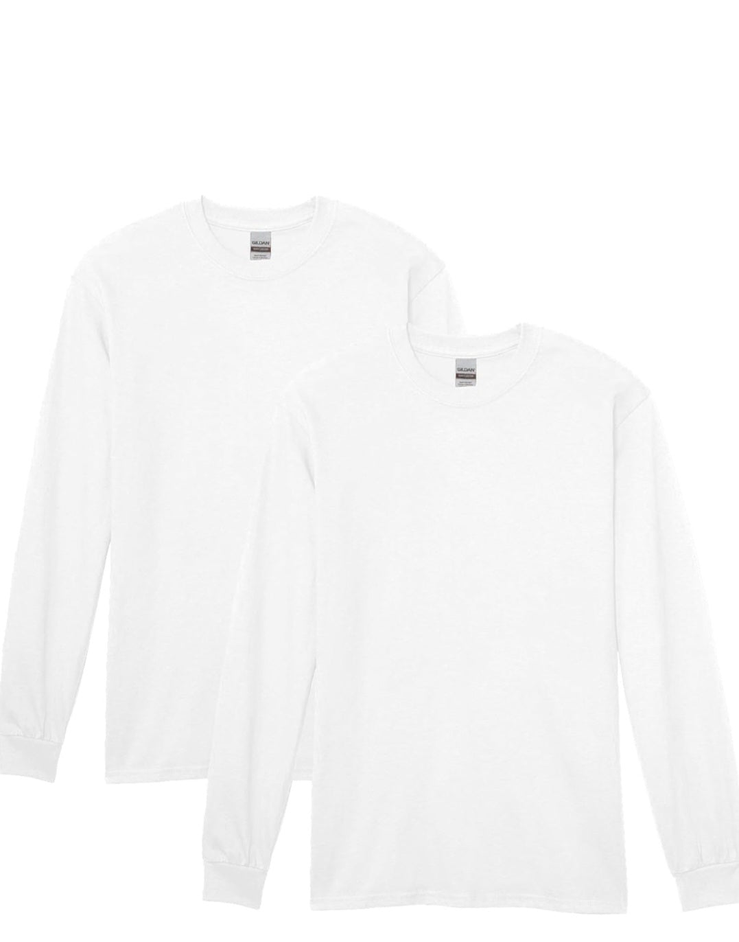 Long Sleeve T-Shirt with Rounded Neckline- Rectangle Logo- Front & Back