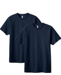 Short Sleeve T-Shirt with Rounded Neckline- Round Logo- Front & Back
