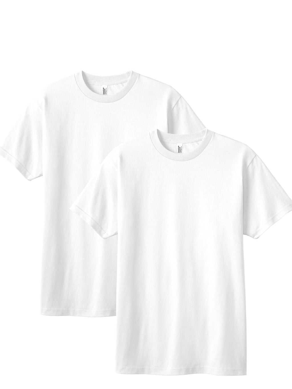 Short Sleeve T-Shirt with Rounded Neckline- Round Logo- Front & Back